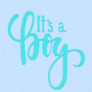 Fichier de broderie naissance it's a boy !