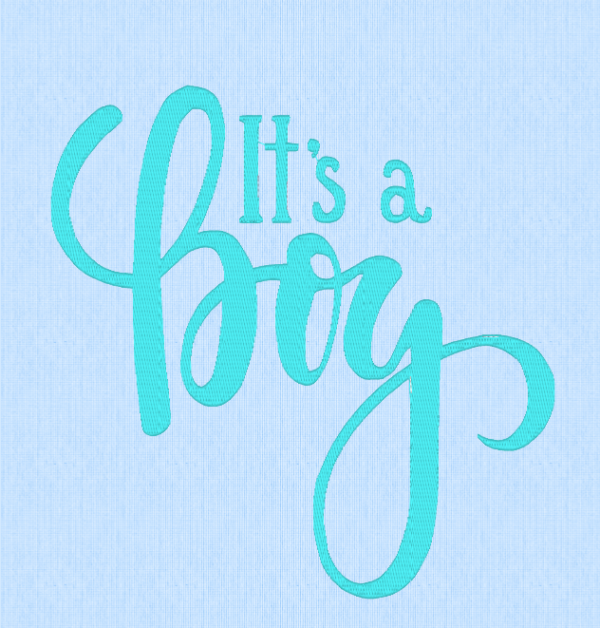 Fichier de broderie naissance it's a boy !