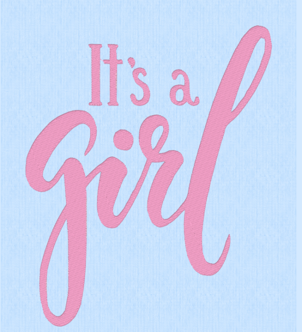Fichier de broderie naissance it's a girl !