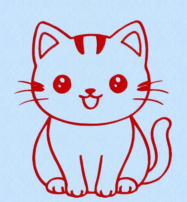 Fichier de broderie chat mignon