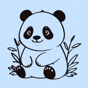panda mignon fichier de broderie
