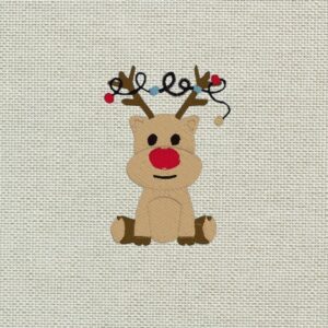 Fichier de broderie Noël Petit Renne mignon